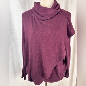 Nally & Millie Deep Plum Cowl Neck Sweater